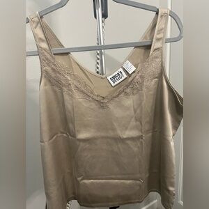 CHICO’S DESIGN Women’s Silk CAMI Size 2 Color: Taupe